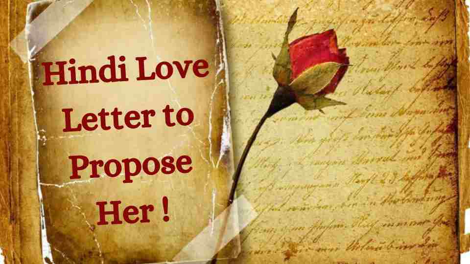 hindi love letter to propose a girl